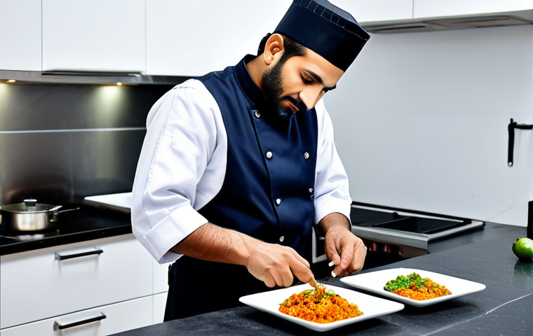 **
"A professional Pakistani chef, fully clothed in a modest chef's uniform, preparing a traditional Pakistani dish in a clean, modern kitchen. Safe for work, appropriate content, family-friendly, perfect anatomy, correct proportions, natural pose, well-lit studio photography, high quality."
**