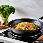 Home 21 중국 음식 조리기구 - A modern Chinese kitchen scene focused on essential cooking tools for Chinese cuisine preparation, f...