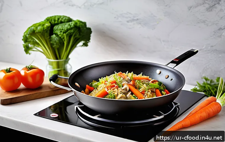 중국 음식 조리기구 - A modern Chinese kitchen scene focused on essential cooking tools for Chinese cuisine preparation, f...