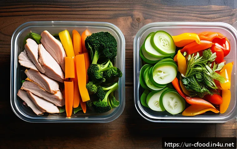 중식 밀키트 구매 팁 - A vibrant, neatly arranged Chinese meal kit display showcasing fresh vegetables like bright green bo...