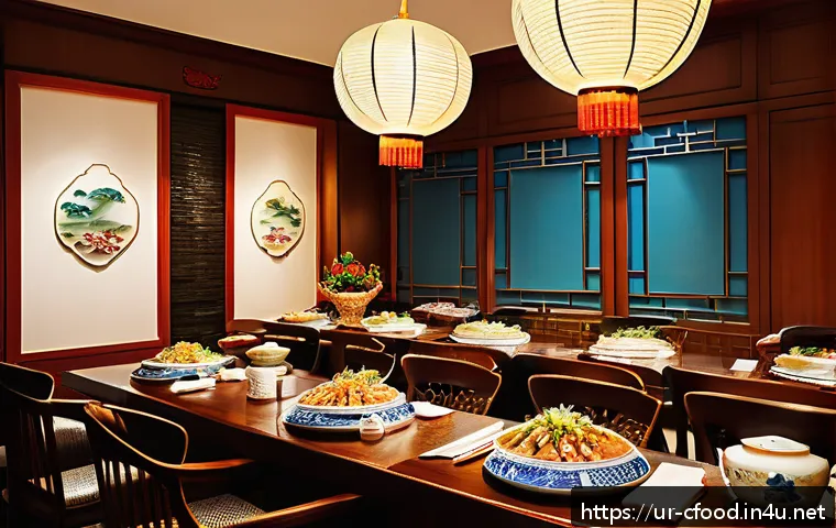 중국 음식 문화 - A vibrant Cantonese dining scene in a traditional Guangdong restaurant, featuring a beautifully arra...